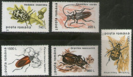 ROMANIA 1996 FAUNA Animals. Insects BEETLES - Fine Set MNH - Nuovi