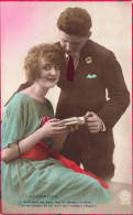 COUPLE - Adoration - Ta Tendresse Est Pour Moi La Céleste Lumière ... - Colorisé - Carte Postale Ancienne - Paare