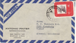 ARGENTINA 1964  AIRMAIL  LETTER SENT FROM BUENOS AIRES TO FLENSBURG - Lettres & Documents