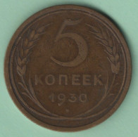 USSR - 5 KOPEKS 1930 - Russie