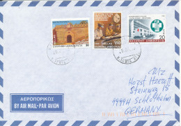 Greece Air Mail Cover Sent To Germany 1998 Topic Stamps - Briefe U. Dokumente