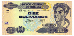 BOLIVIA SERIES J 10 BOLIVIANOS 1986(2015) Pick 243(1) Unc - Bolivia