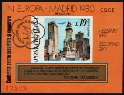 Rumänien 1980 - Mi-Nr. Block 175 Gest / Used - Europa - KSZE - Usado