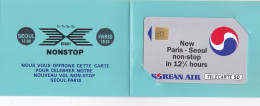 Telecarte Privée D221 NEUVE AVEC ENCART KOREAN AIR PARIS SEOUL - SO2 - 3000 Ex - 50 Un - 1990 - Phonecards: Private Use