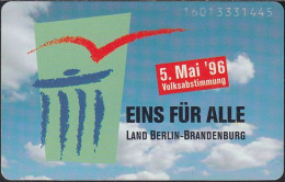 Germany P04/96 Berlin Brandenburg - Eins Für Alle - DD:1601 - P & PD-Series: Schalterkarten Der Dt. Telekom