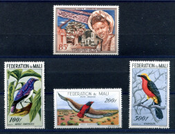 RC 26414 MALI COTE 43,20€ PA N° 1 / 4 FÉDÉRATION ET OISEAUX NEUF ** MNH TB - Malí (1959-...)