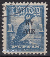 #09 Great Britain Lundy Island Puffin Stamp 1950 BY AIR Narrow Overprint #70 1p Retirment Sale Price Slashed! - Local Issues