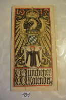 C101 MUNCHENER KALENDER 1917 German Pulp Paper Otto Hupp WW1 WW2 - Grand Format : 1901-20