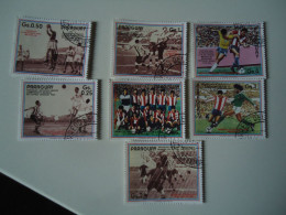 PARAGUAY  USED  STAMPS  SET 7  FOOTBALL SOCCER WORLD CUP - Sonstige & Ohne Zuordnung