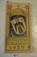 C101 MUNCHENER KALENDER 1926 German Pulp Paper Otto Hupp WW1 WW2 - Formato Grande : 1921-40