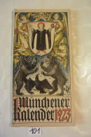 C101 MUNCHENER KALENDER 1923 German Pulp Paper Otto Hupp WW1 WW2 - Grossformat : 1901-20