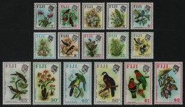 Fidschi 1971 - Mi-Nr. 276-291 X ** - MNH - Vögel, Blumen / Birds, Flowers (IV) - Fidji (1970-...)