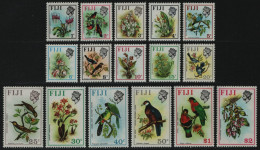 Fidschi 1971 - Mi-Nr. 276-291 X ** - MNH - Vögel, Blumen / Birds, Flowers (III) - Fidji (1970-...)