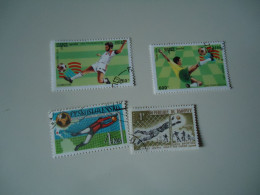 CAMBODIA   STAMPS USED  LOT 4 FOOTBALL SOCCER WORLD CUP - Otros & Sin Clasificación