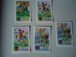 DOMINICA  AND GRENADA MNH  STAMPS  SET 5 FOOTBALL SOCCER WORLD CUP - Altri & Non Classificati