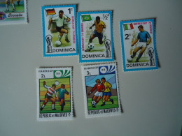 MALDIVES  AND DOMINICA   MNH  STAMPS  SET 5   FOOTBALL SOCCER WORLD CUP - Other & Unclassified