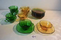 C101 Service à Café Art Déco Vintage 12 Tasses Et Sous Tasses. - Art Nouveau / Art Déco