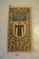 C101 MUNCHENER KALENDER 1911 German Pulp Paper Otto Hupp WW1 WW2 N°1 - Formato Grande : 1901-20