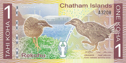 Chatham Islands  1 Koha 29 Novembre 2013 UNC Polymer Emission Privée - Ficción & Especímenes