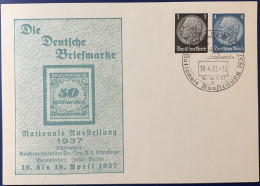 Privatganzsache Postkarte, "Briefmarkenausstellung Berlin 1937" - Enteros Postales Privados