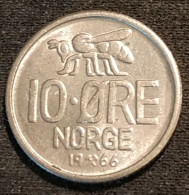 NORVEGE - NORWAY - 10 ORE 1966 - Olav V - Abeille - Bee - KM 411 - ( øre ) - Noruega