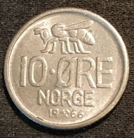NORVEGE - NORWAY - 10 ORE 1966 - Olav V - Abeille - Bee - KM 411 - ( øre ) - Norway