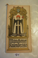 C101 MUNCHENER KALENDER 1910 German Pulp Paper Otto Hupp WW1 WW2 - Big : 1901-20