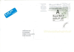 GREAT BRITIAN : 2020, POSTAL LABEL COVER TO DUBIA - Storia Postale