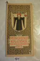 C101 MUNCHENER KALENDER 1912 German Pulp Paper Otto Hupp WW1 WW2 - Big : 1901-20