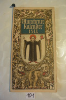 C101 MUNCHENER KALENDER 1911 German Pulp Paper Otto Hupp WW1 WW2 N°2 - Tamaño Grande : 1901-20