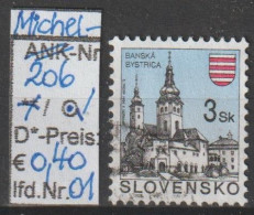 1994 - SLOWAKEI - FM/DM "Städte - Banska Bystrica"  3 Sk Mehrf. - O  Gestempelt - S.Scan (206o 01-03 Slowakei) - Usados