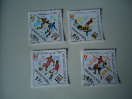 HUNGARY  STAMPS  SET 4  FOOTBALL SOCCER WORLD CUP - Other & Unclassified