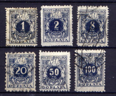 Polen Porto Ex.Nr.37/44          O  Used + *  Unused         (1821) - Taxe