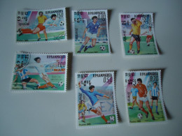 KAMPUCHEA   SET 6  FOOTBALL SOCCER WORLD CUP - Other & Unclassified
