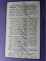 Jeanne VANDERPERREN Echt Louis VANDERSMISSEN Wezembeek-Oppem 1920 -Elsene 1957 - Images Religieuses