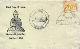 Lord Buddha/Human Rights Day 1958 FDC Nepal - Buddhismus