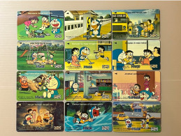 MINT Malaysia Telekom UNIPHONEKAD GPT Phonecard, DORAEMON, Set Of 12 Mint Cards - Malasia