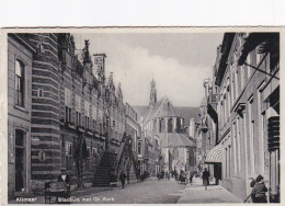 484526Alkmaar, Stadhuis Met Gr. Kerk. 1938. (diverse Gebreken, Achterkant Laat Los) - Alkmaar