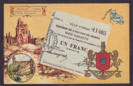 CPA Billet De Banque Banknote Non Circulé Pas De Calais Arras Billet De Nécessité - Münzen (Abb.)