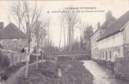 CPA 61 @ ORNE - LONGNY - La Villa Des Pinsons Et Le Pont En 1914 - Pêcheur à La Ligne - Editeur Jules Renoult N° 36 - Longny Au Perche