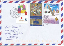 Israel Air Mail Cover Sent To Germany 8-9-2009 Topic Stamps - Luftpost