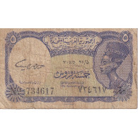 Billet, Égypte, 5 Piastres, L.1940, KM:180c, B - Egypt