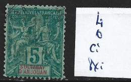 ANJOUAN 4 Oblitéré Côte 7 € - Used Stamps