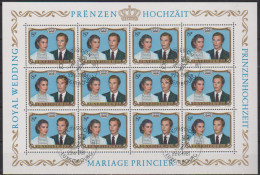 Luxemburg 1981 MiNr.1036 Kleinbogen O Gest.ESST. Hochzeit Erzherzog Henri Mit Maria Theresa( E2 ) - Used Stamps