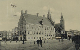 484428Gouda, Markt. (poststempel 1909)(linksboven Vouwen) - Gouda