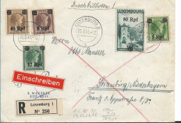 LUXEMBURG 201 /  Einschreiben Nach Deutschland 1941 Mit Mi.Nr. 31 Etc. - 1940-1944 Deutsche Besatzung