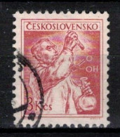 Tchécoslovaquie 1954 Mi 863 (Yv 764), Obliteré Varieté Position 58/1 - Variétés Et Curiosités