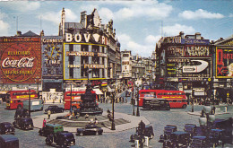 CPA LONDON- PICCADILLY CIRCUS, SQUARE, FOUNTAIN, BUSS, CAR, PEOPLE - Piccadilly Circus