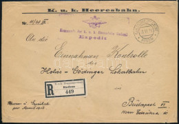 1916 Ajánlott Tábori Posta Levél "Kommando Der K.u.K. Heeresbahn Radom Expedit" + "EP RADOM" - Otros & Sin Clasificación