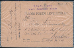 1916 Tábori Posta Levelezőlap "K.u.k. Zensurstelle 1. Krakau" - Altri & Non Classificati